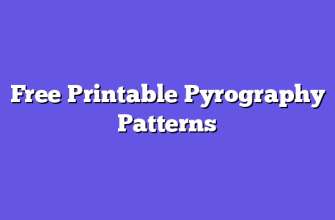 Free Printable Pyrography Patterns  